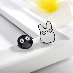 Asymmetrical Totoro Charm Earrings
